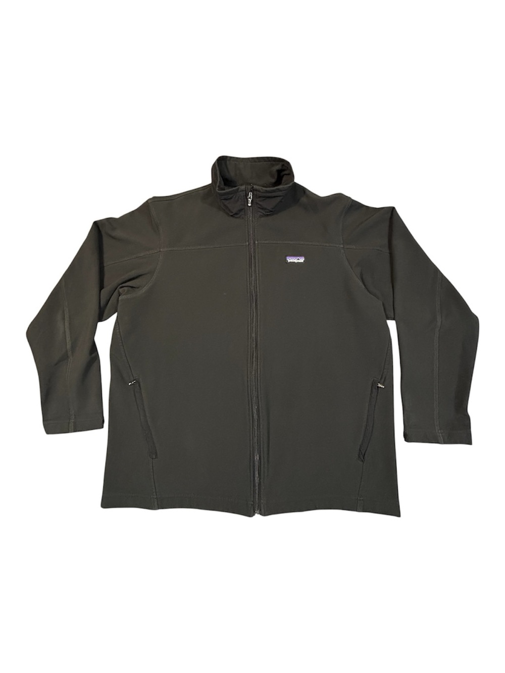 Patagonia Mens XL Adze Softshell Jacket Black Fleece Lined Windproof Full Zip